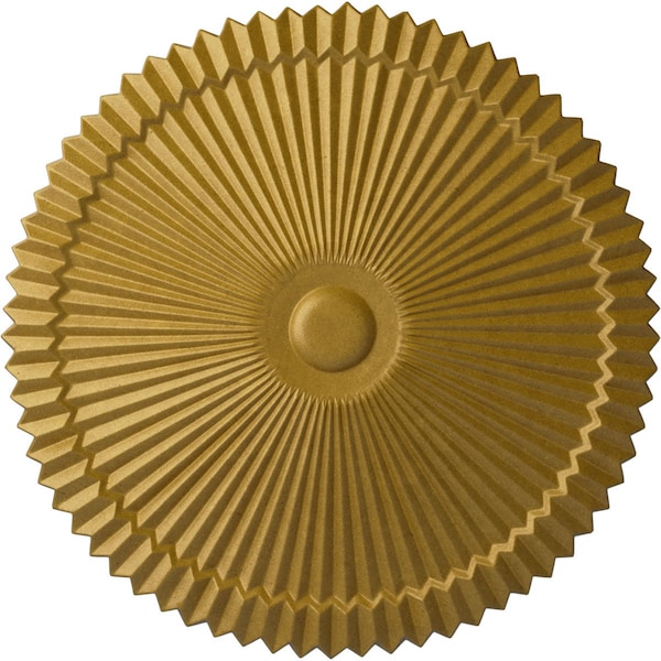 Ekena Millwork Shakuras Ceiling Medallion (Fits Canopies up to 5"), Hand-Painted Pharaohs Gold, 24"OD x 3"P CM24SHPGS - main